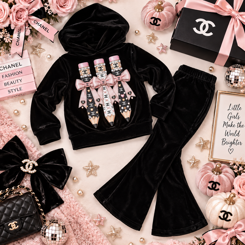 18/24 velour zip up set