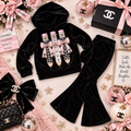 18/24 velour zip up set