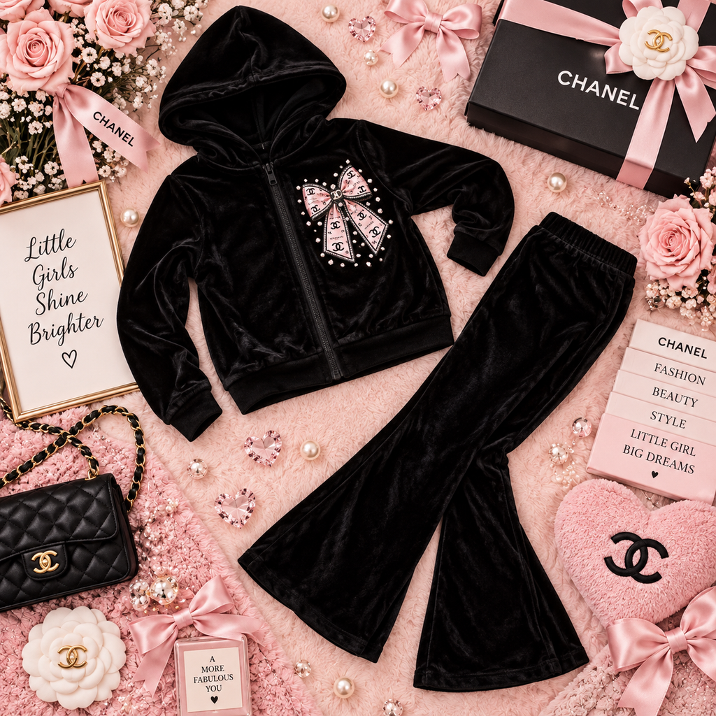 18/24 velour zip up set