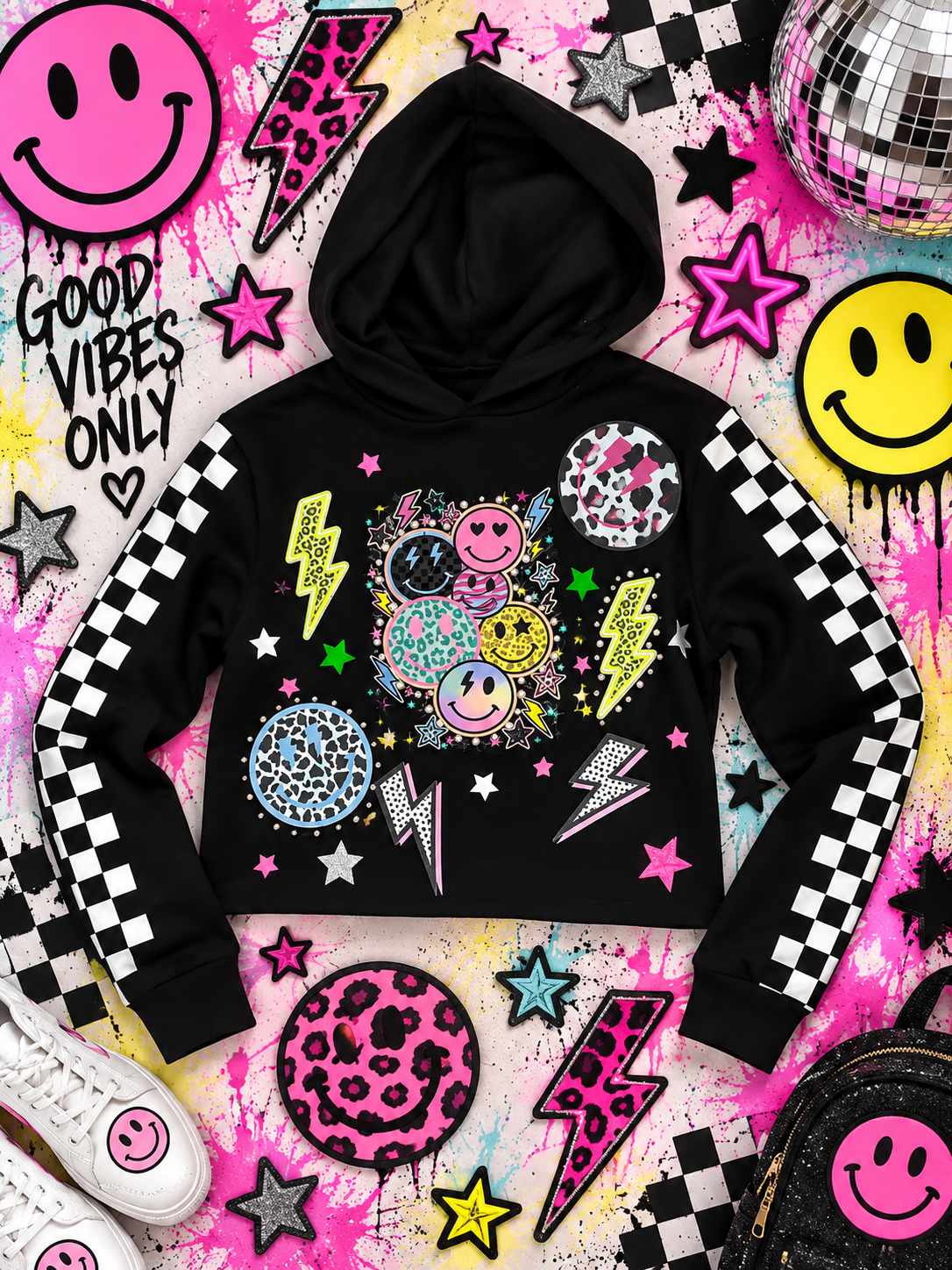 7/8 crop  hoodie