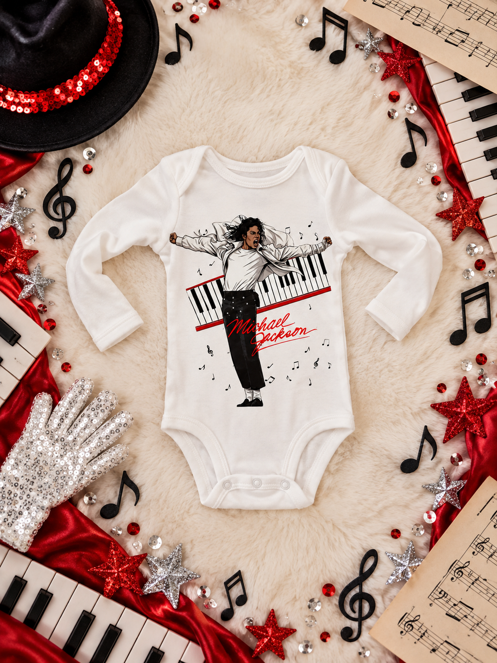 Michael Jackson  baby onesie