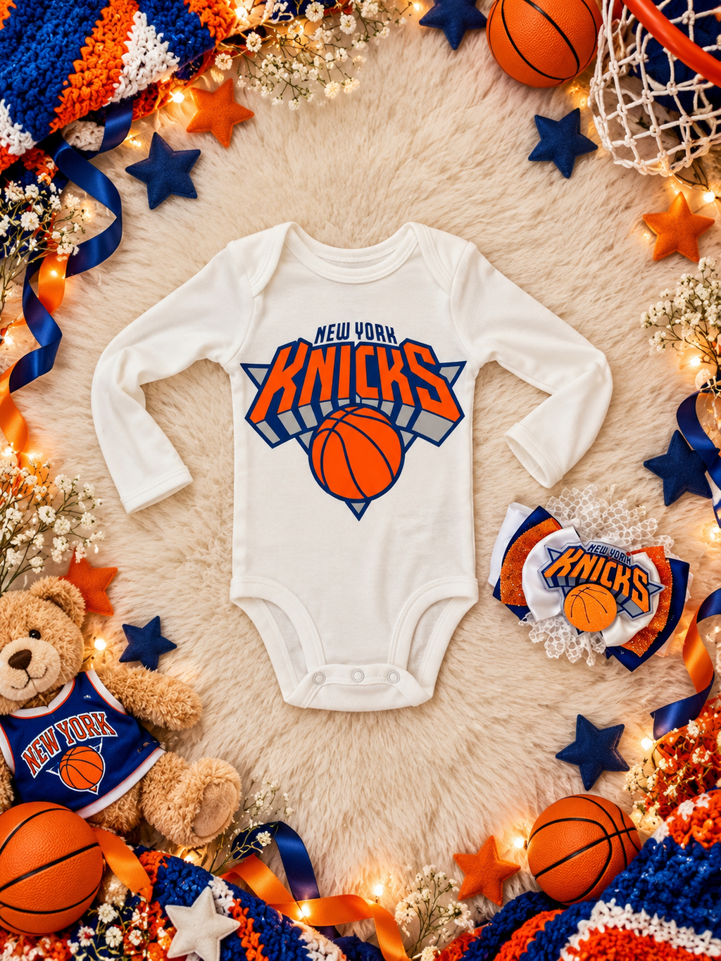 Knicks baby onesie