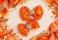 Orange piggy satin set