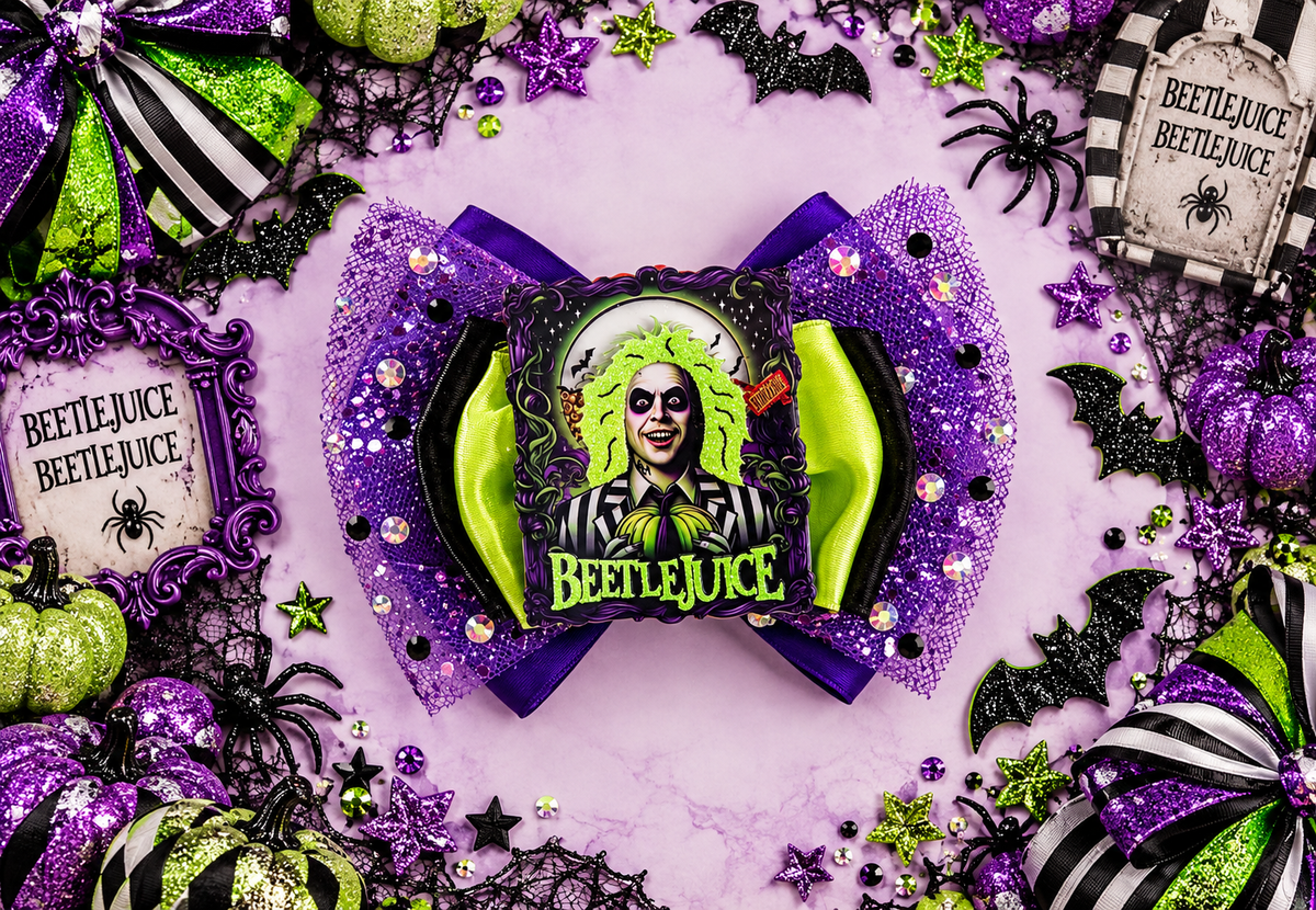 Beetlejuice hair bow