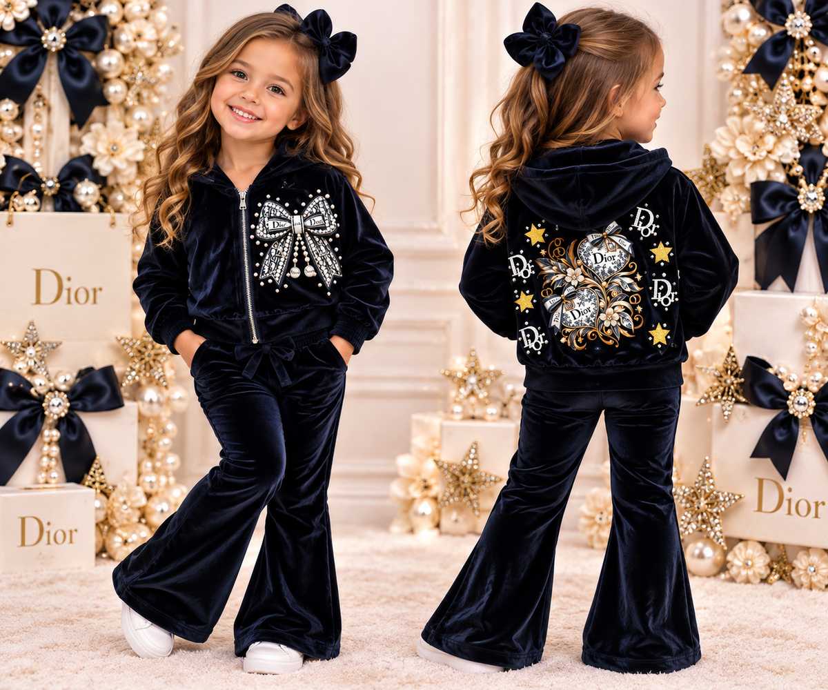 4y Dior velour lounge set