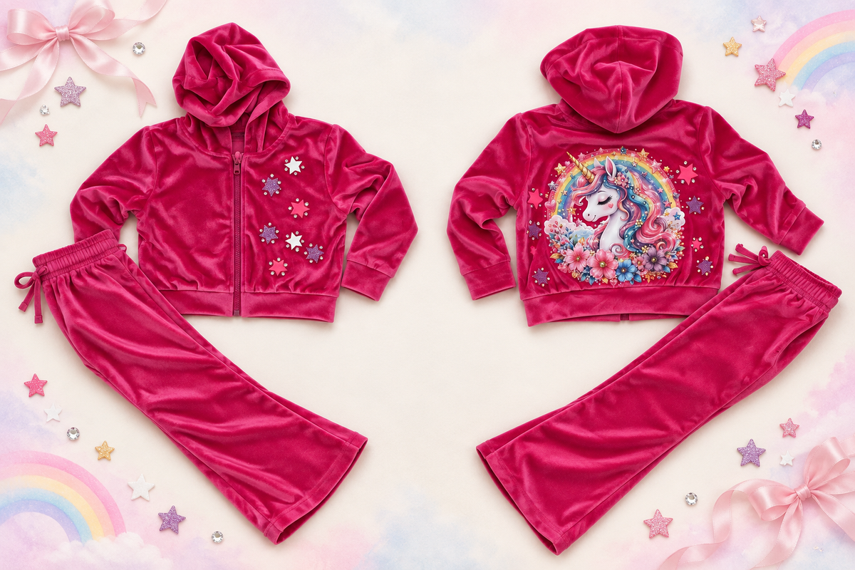 5y unicorn velour lounge