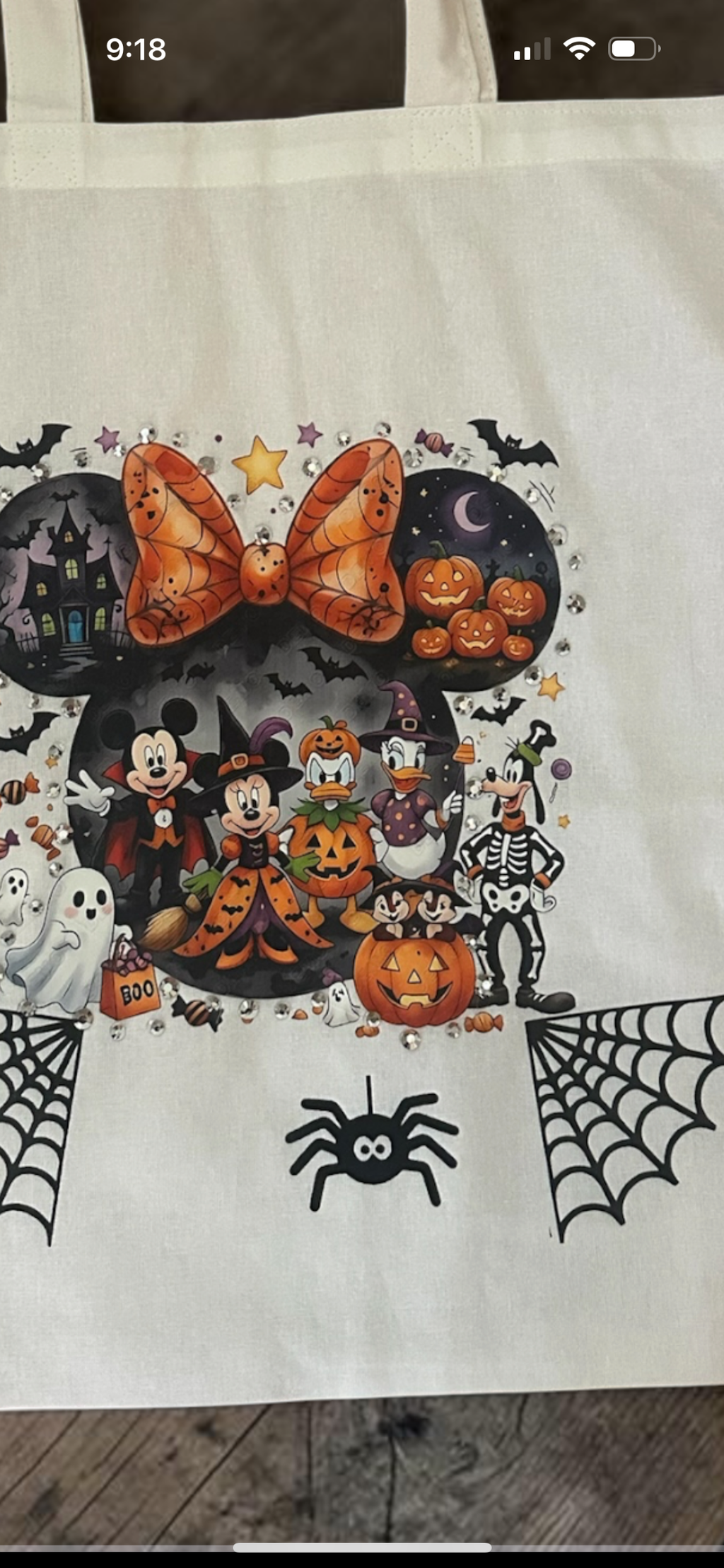 Halloween trick or treat tote