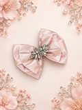 6 inch double layer satin hair bow