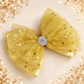5 inch yellow tulle bow