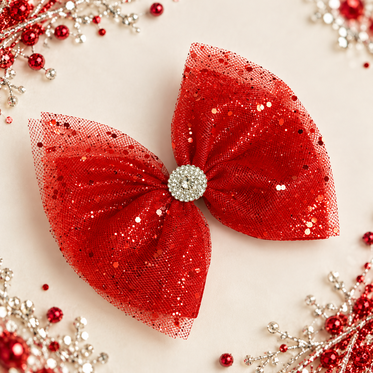 5 inch tulle hair bow