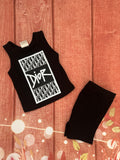 12/18 inspired shorts set