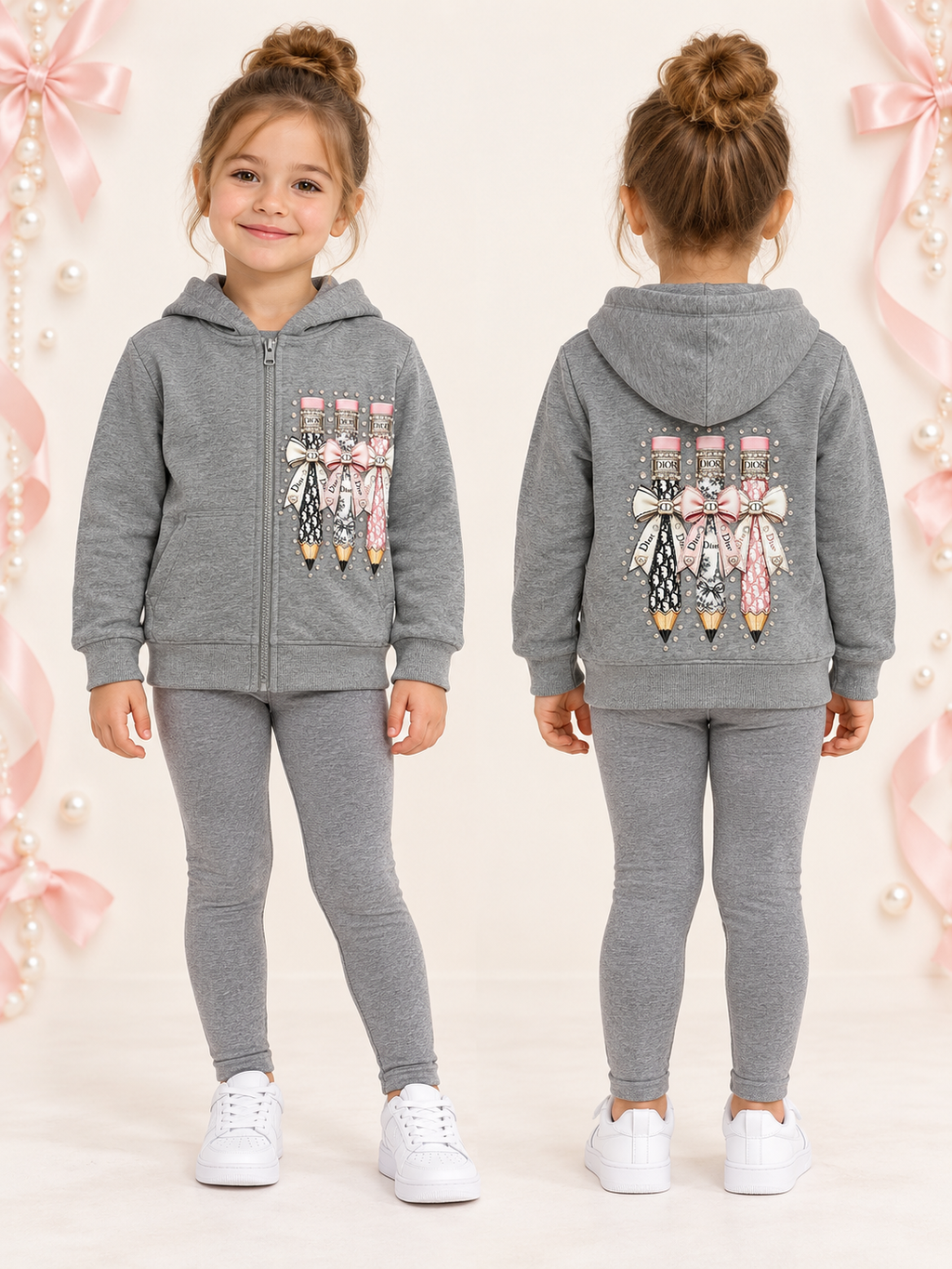 5y pencil zip up hoodie