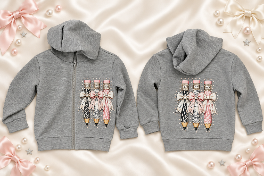 5y pencil zip up hoodie