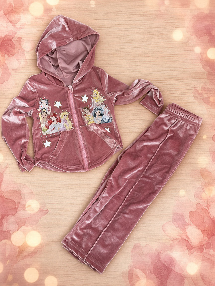 2/3 velour zip up set