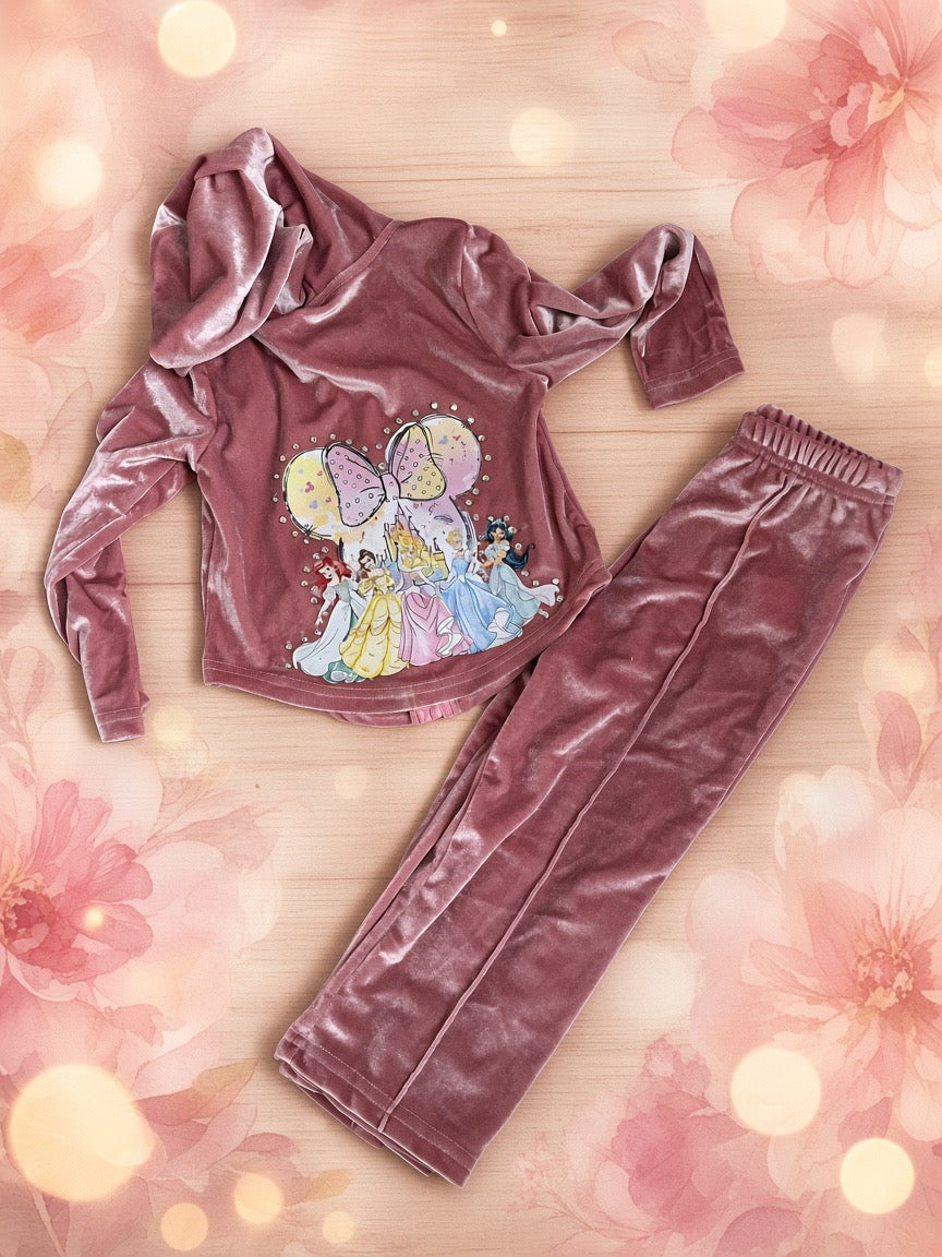 2/3 velour zip up set