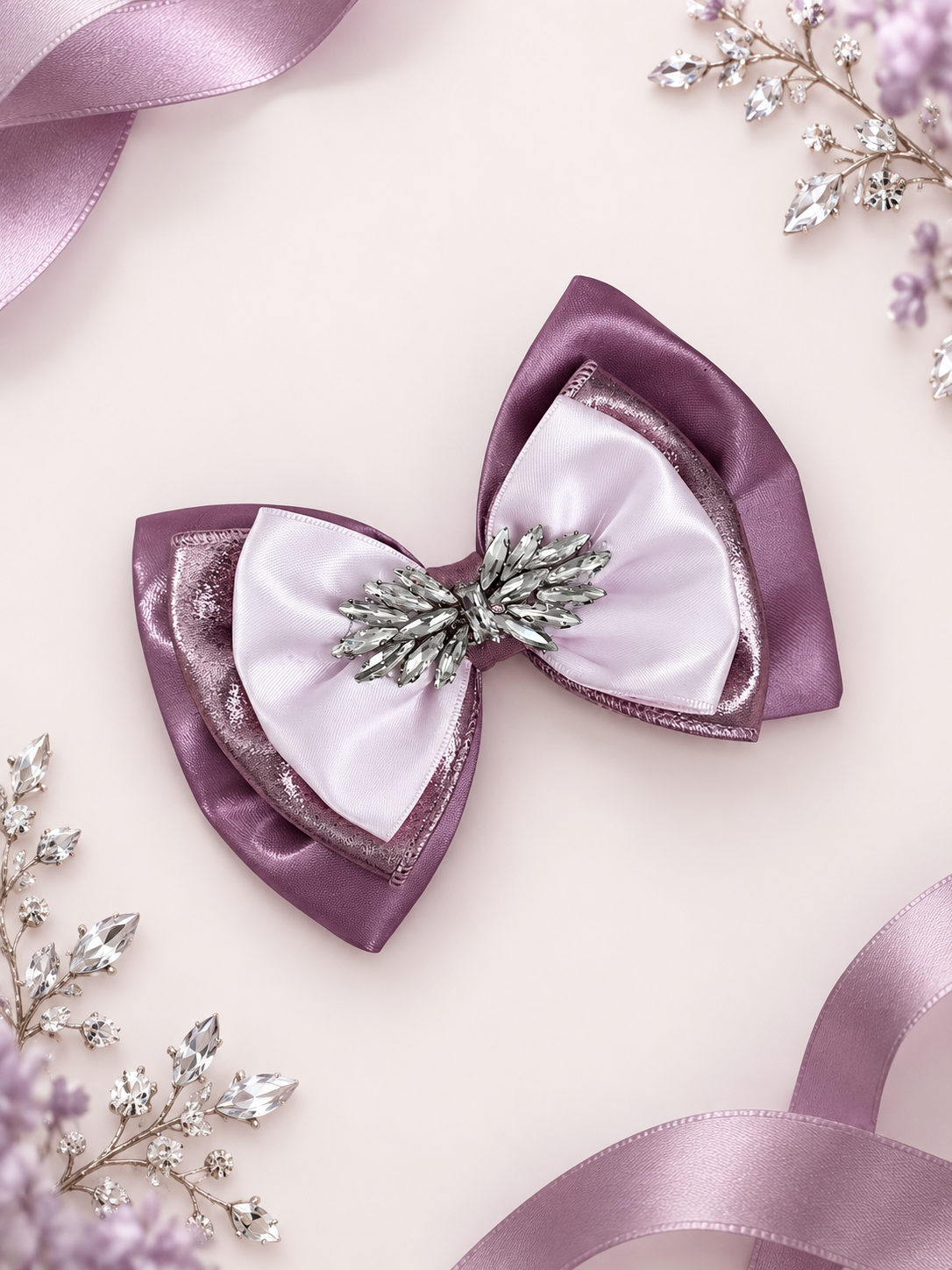 5 inch plum purple hair clip