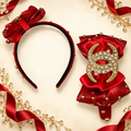 Cc red velvet hard headband
