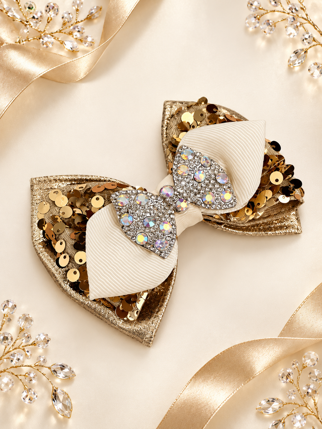 Xl piggy gold shimmer clip