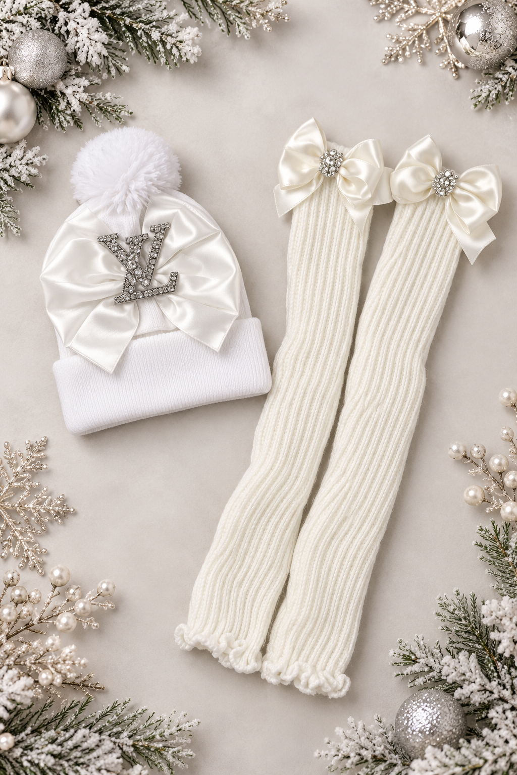 1-3y hat and leg warmer set