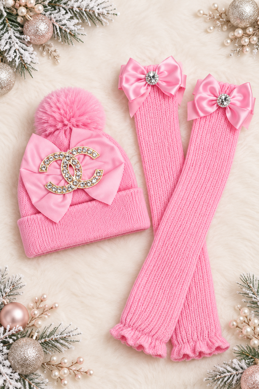 1-3y hat and leg warmer set