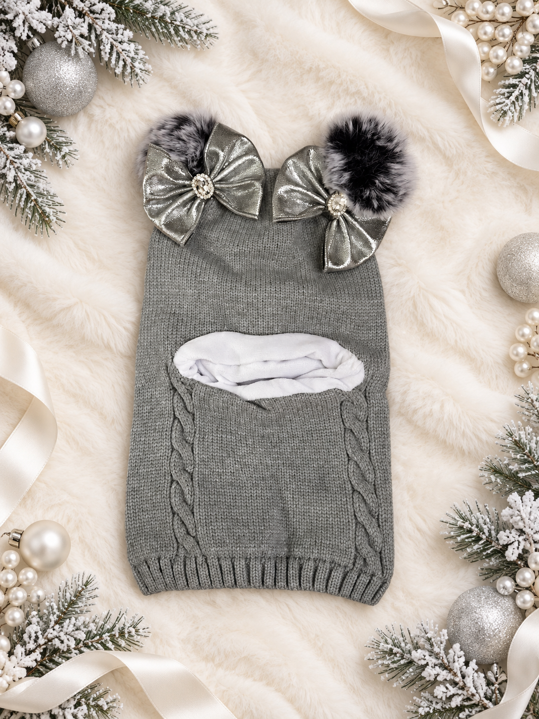 1-3y built in scarf winter hat