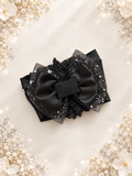 Velcro base baby headband black