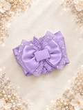 Velcro base baby headband lavender