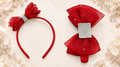 Velcro hard headband base red
