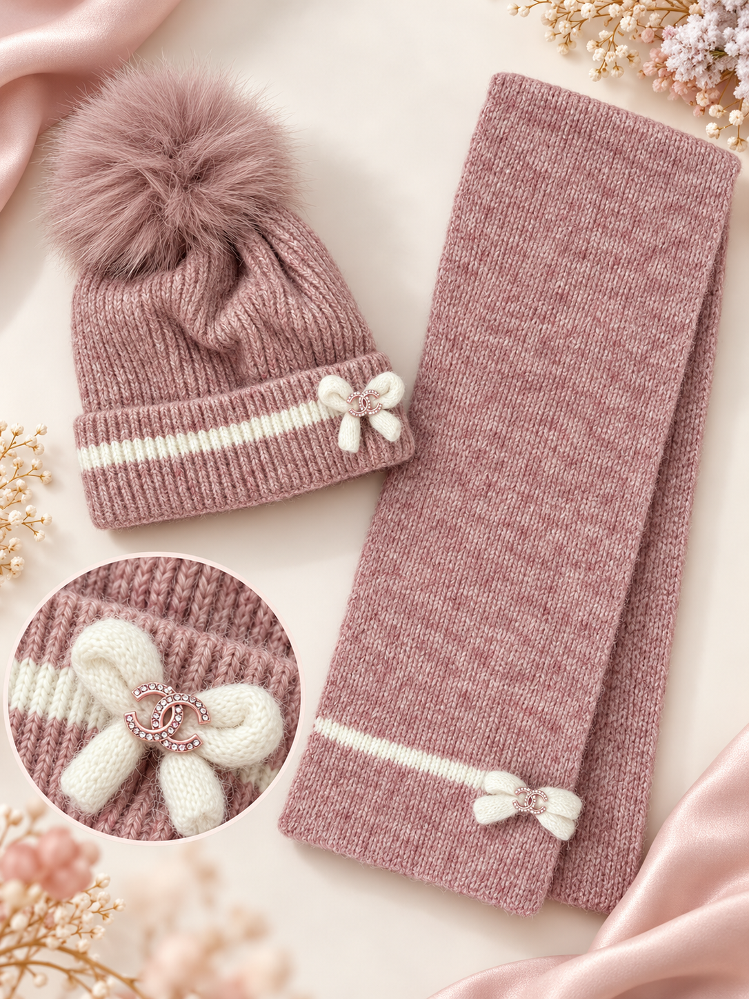 3-8y scarf and hat set