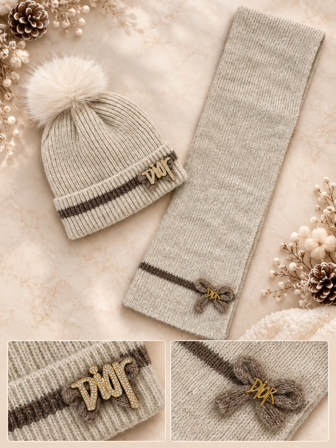 3-8y scarf and hat set