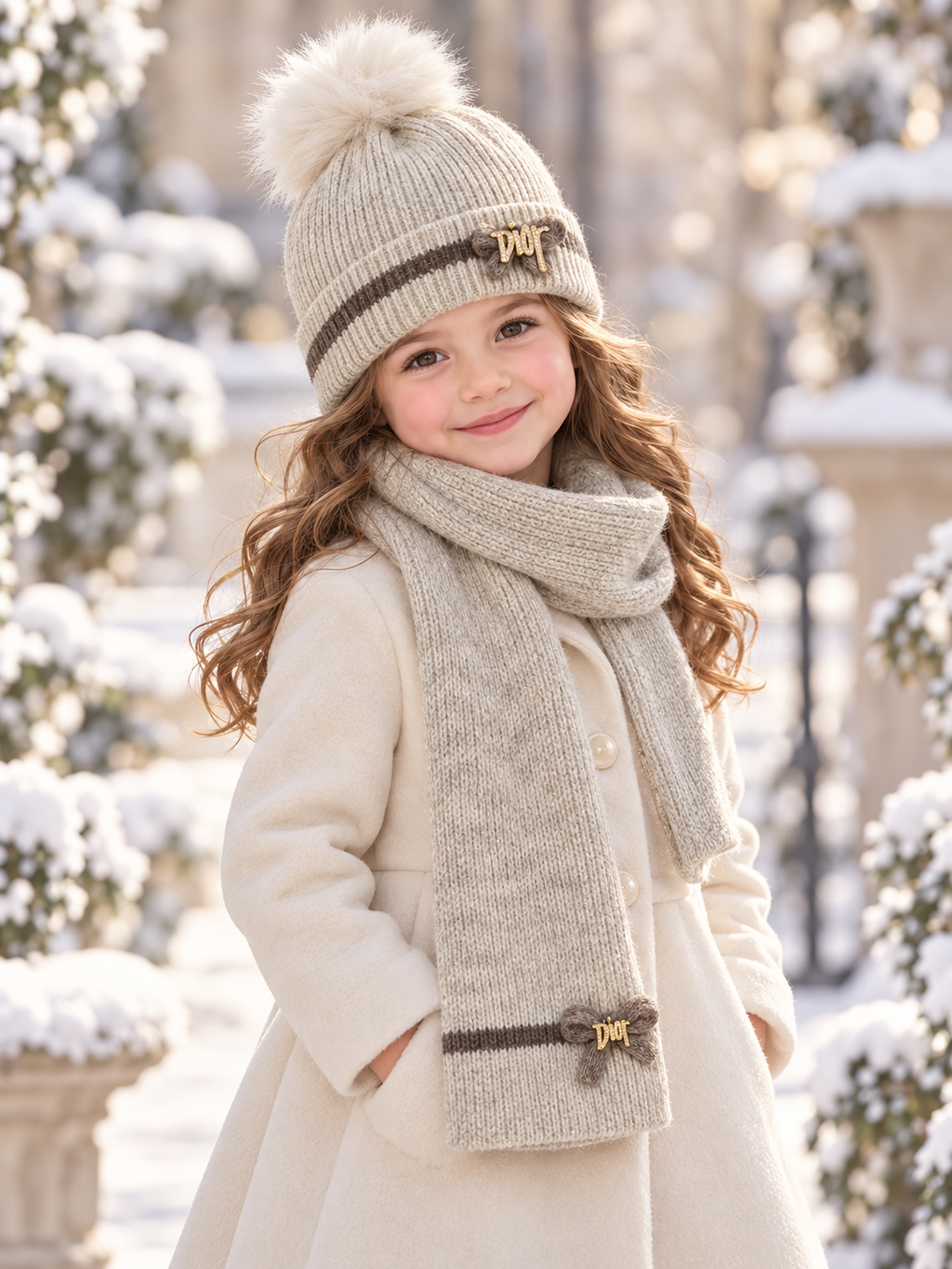 3-8y scarf and hat set
