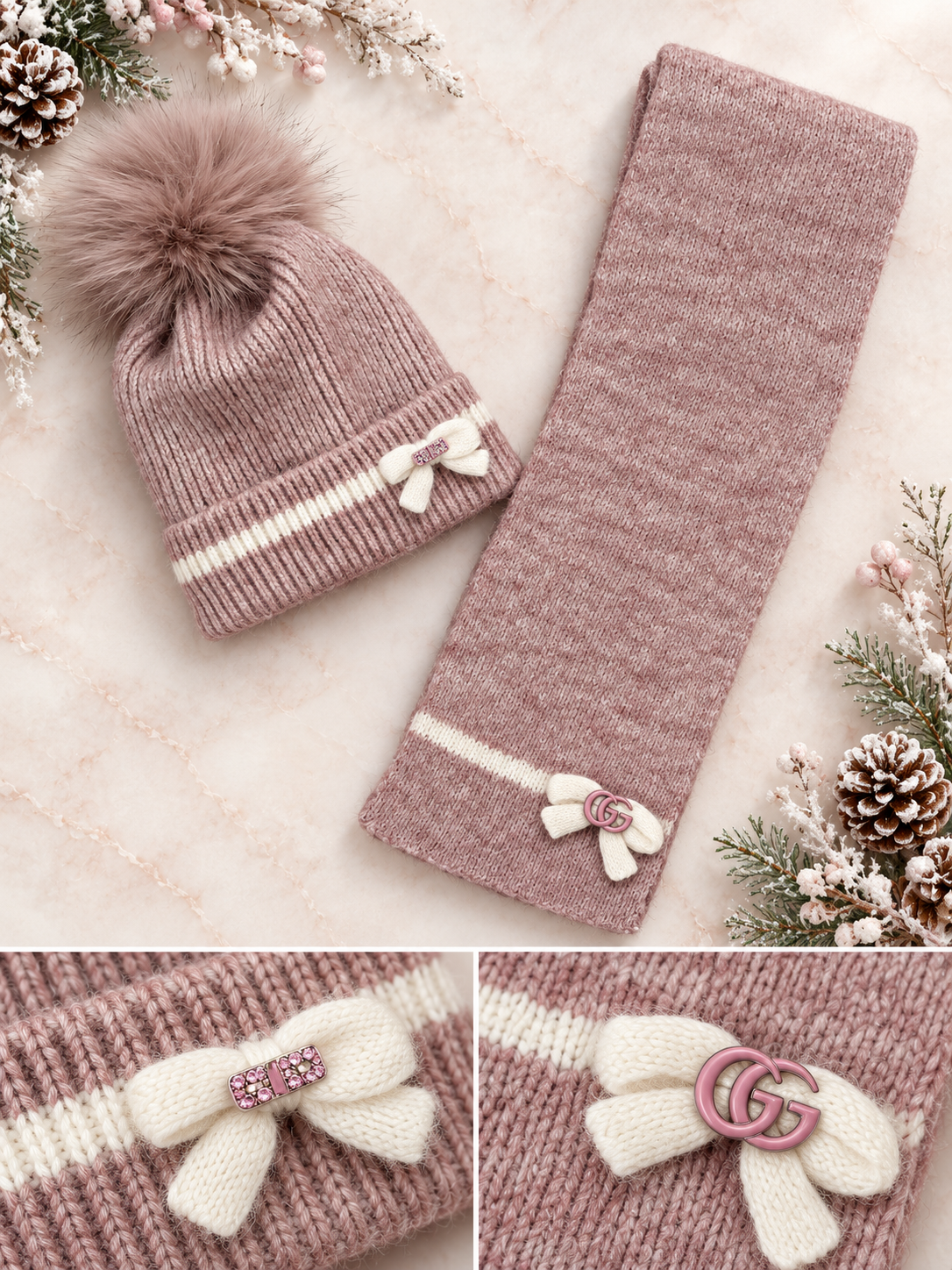 3-8y scarf and hat set