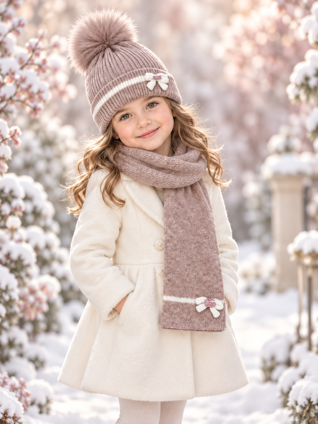 3-8y scarf and hat set