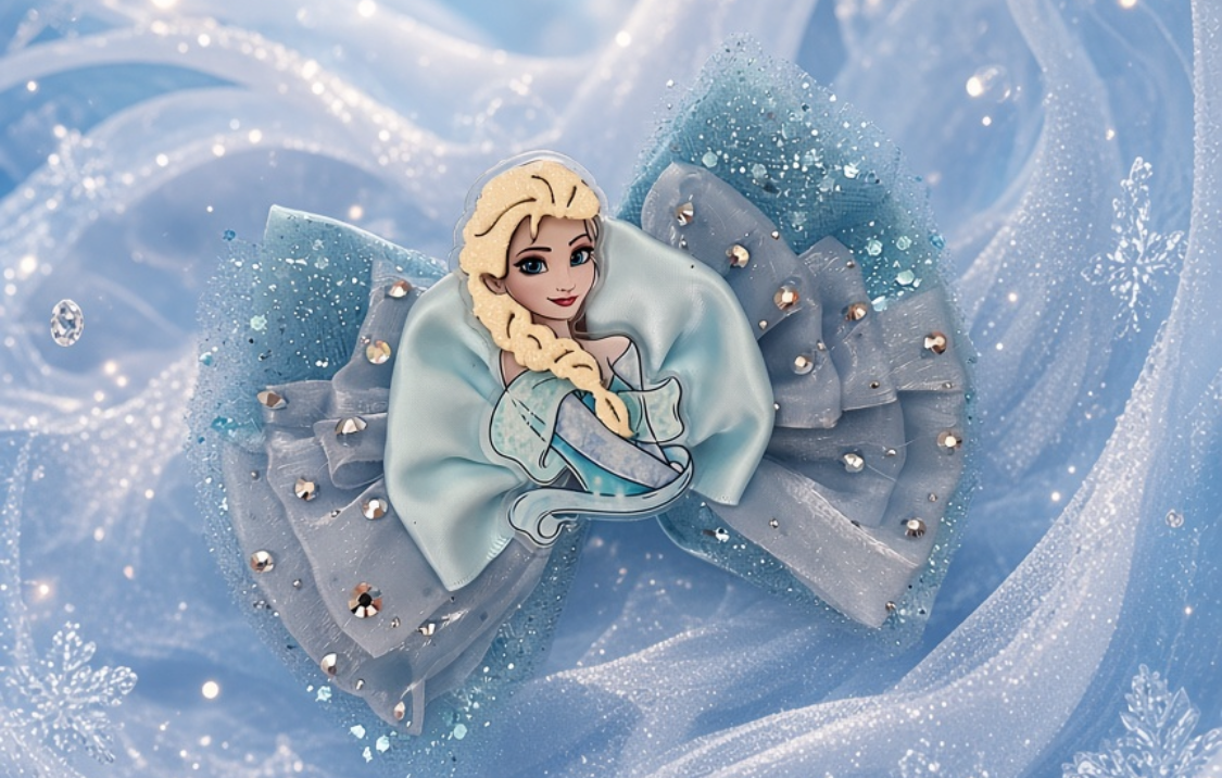 6 inch Elsa frozen hair clip