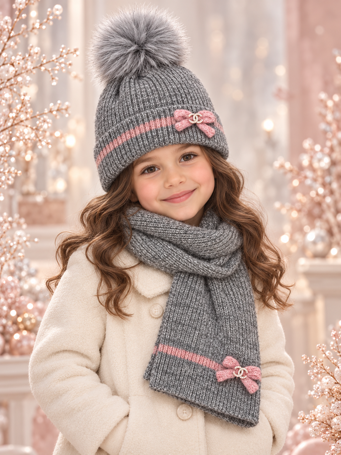3-8y scarf and hat set