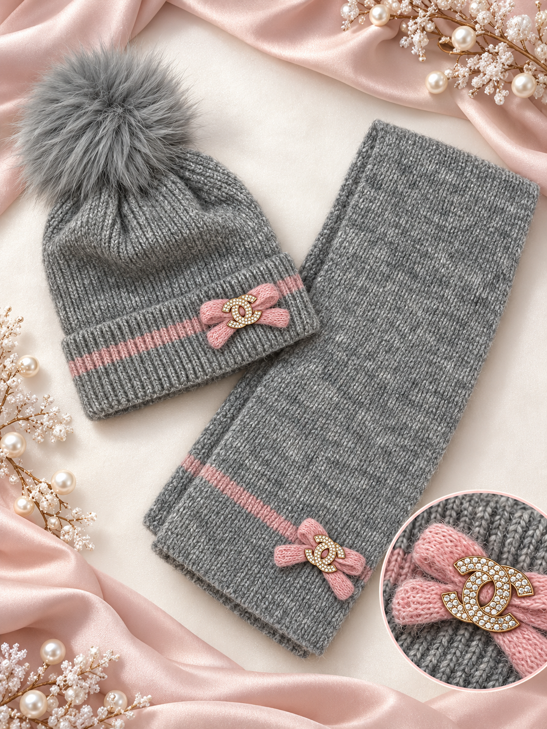 3-8y scarf and hat set
