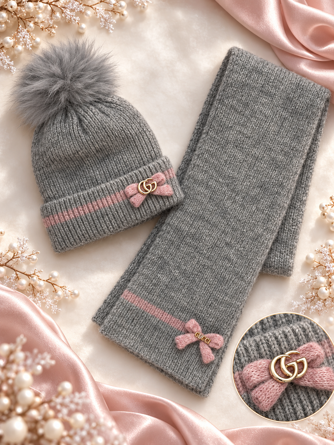 3-8y scarf and hat set