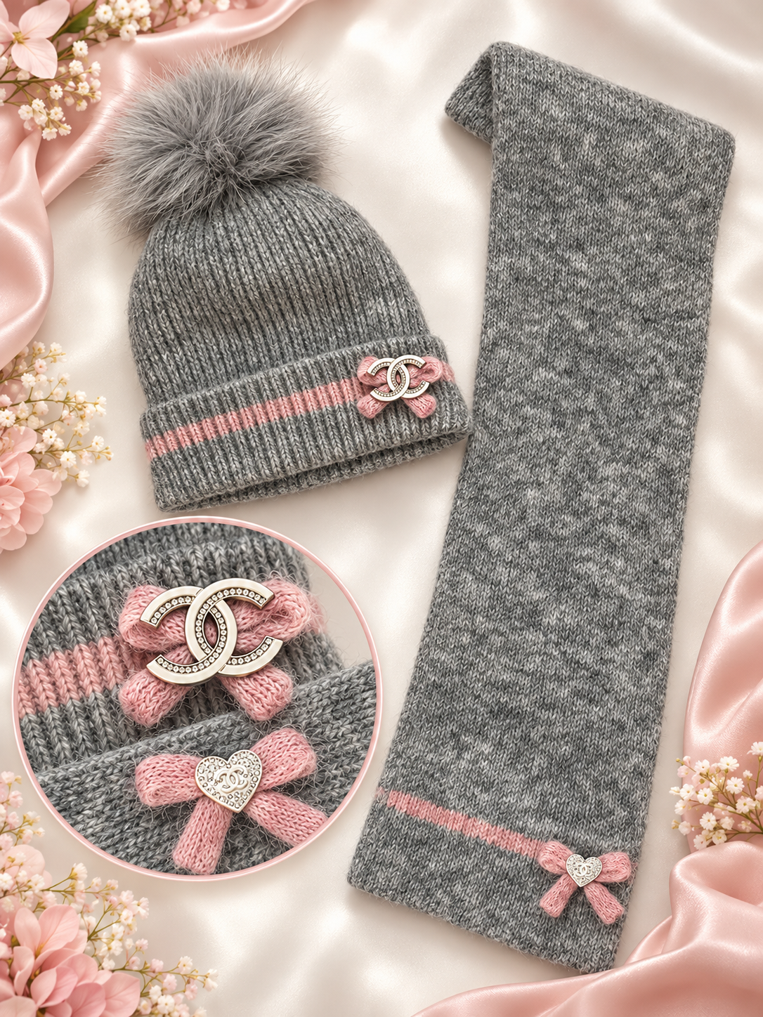 3-8y scarf and hat set