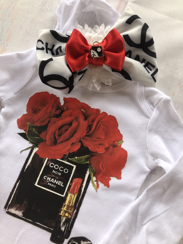 Red rose perfume bottle