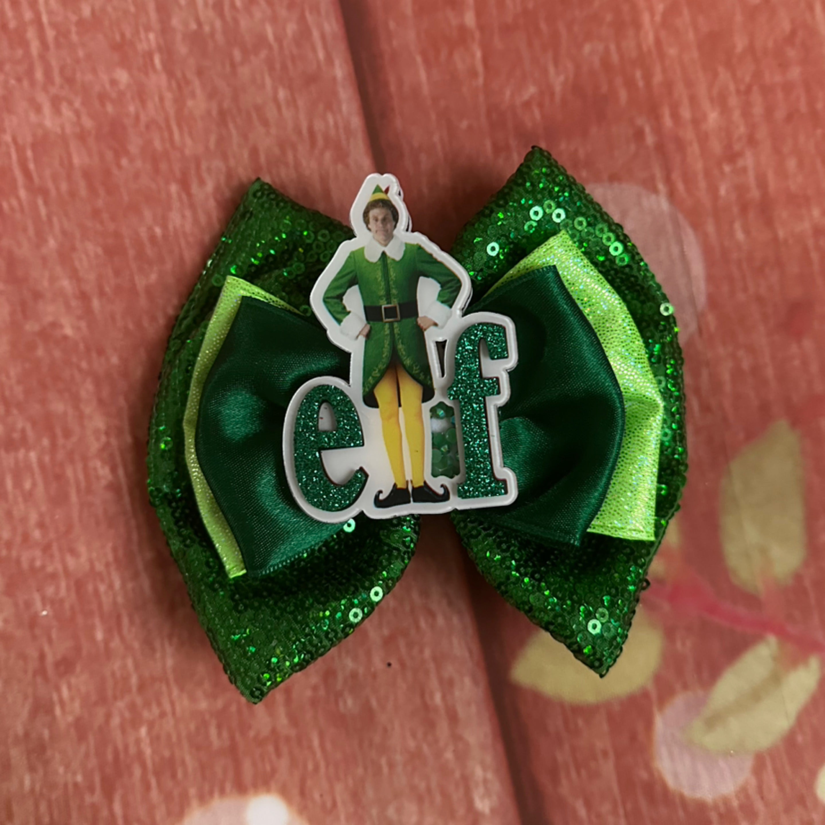 Christmas elf 5 inch bow