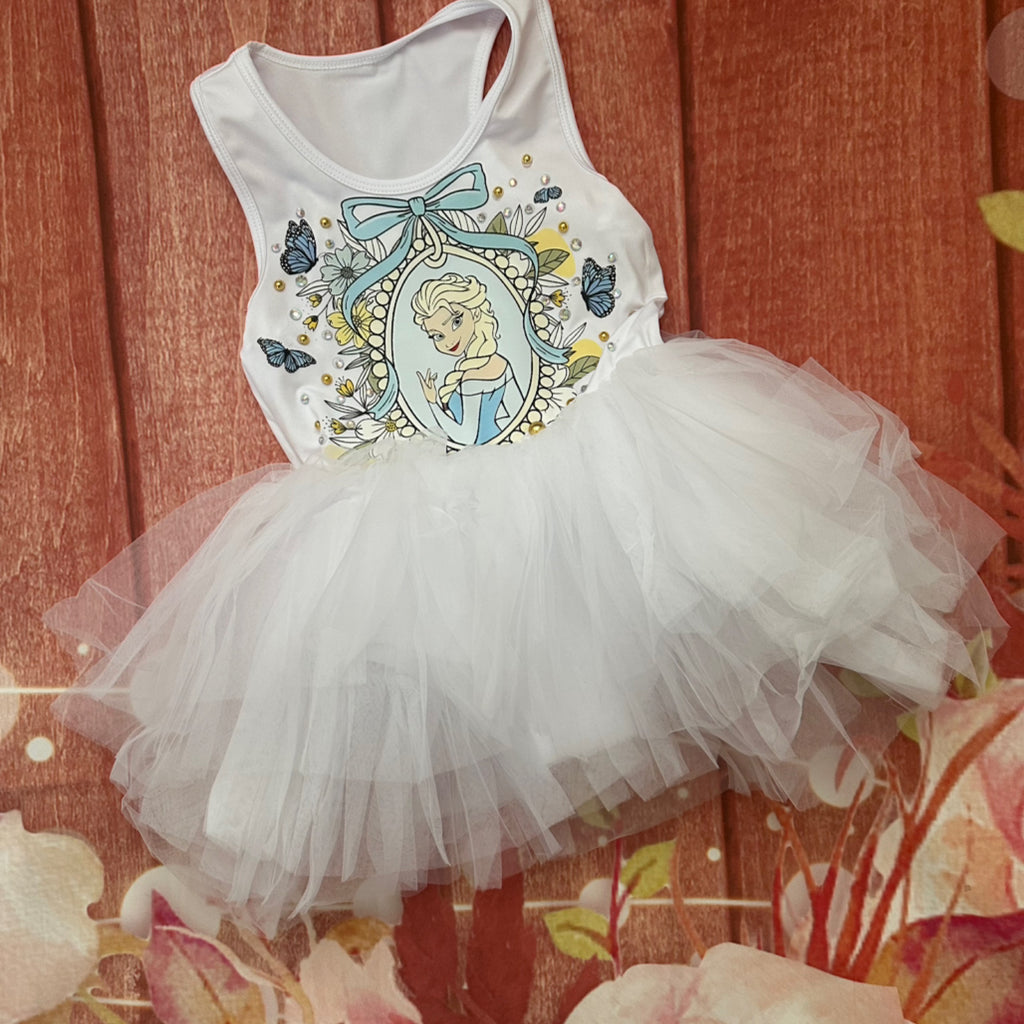 Elsa tutu leotard sleeveless