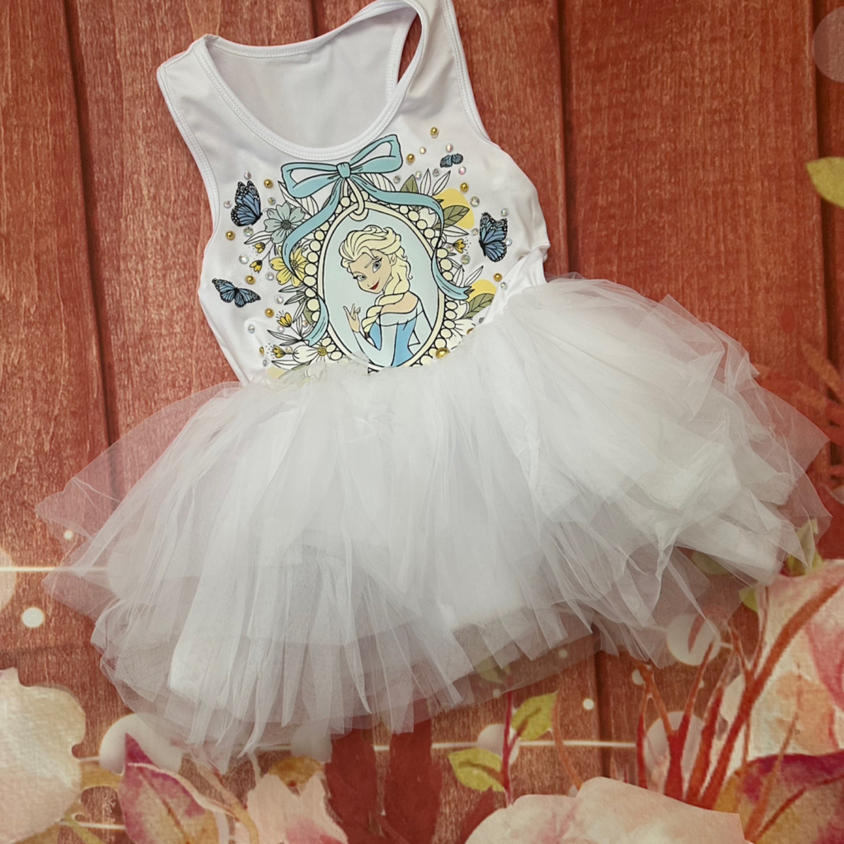 Elsa tutu leotard sleeveless