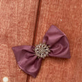 Liquid satin plum hair clip