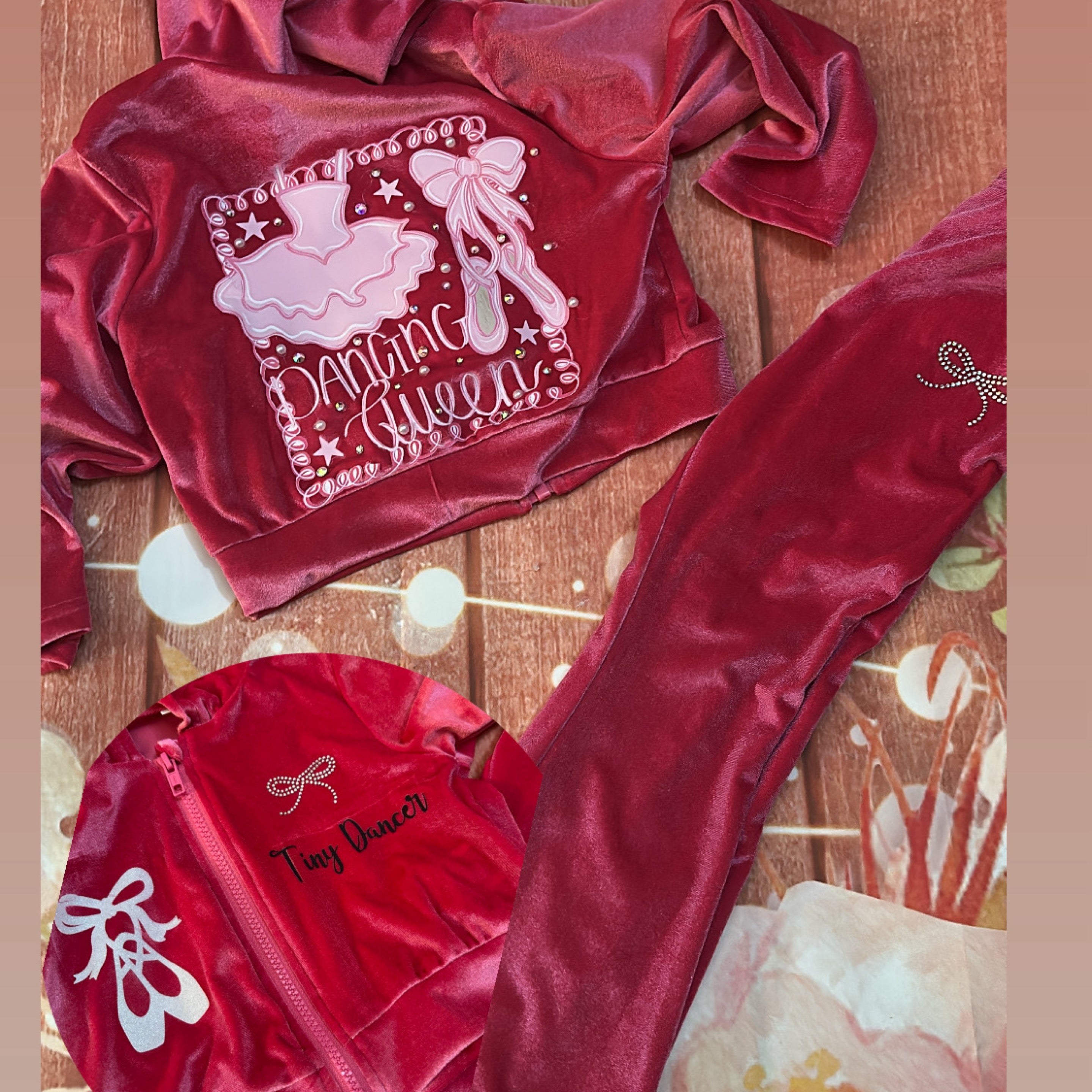 4y velour ballet set