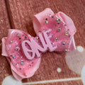 First birthday Piggy size hair clip