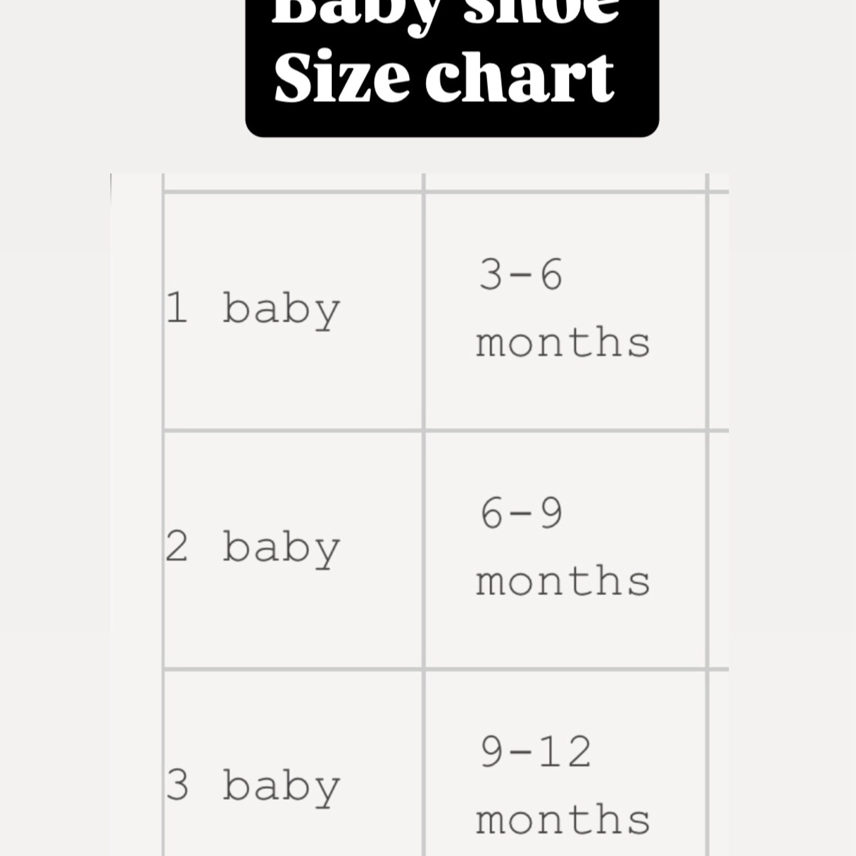 Shoe chart