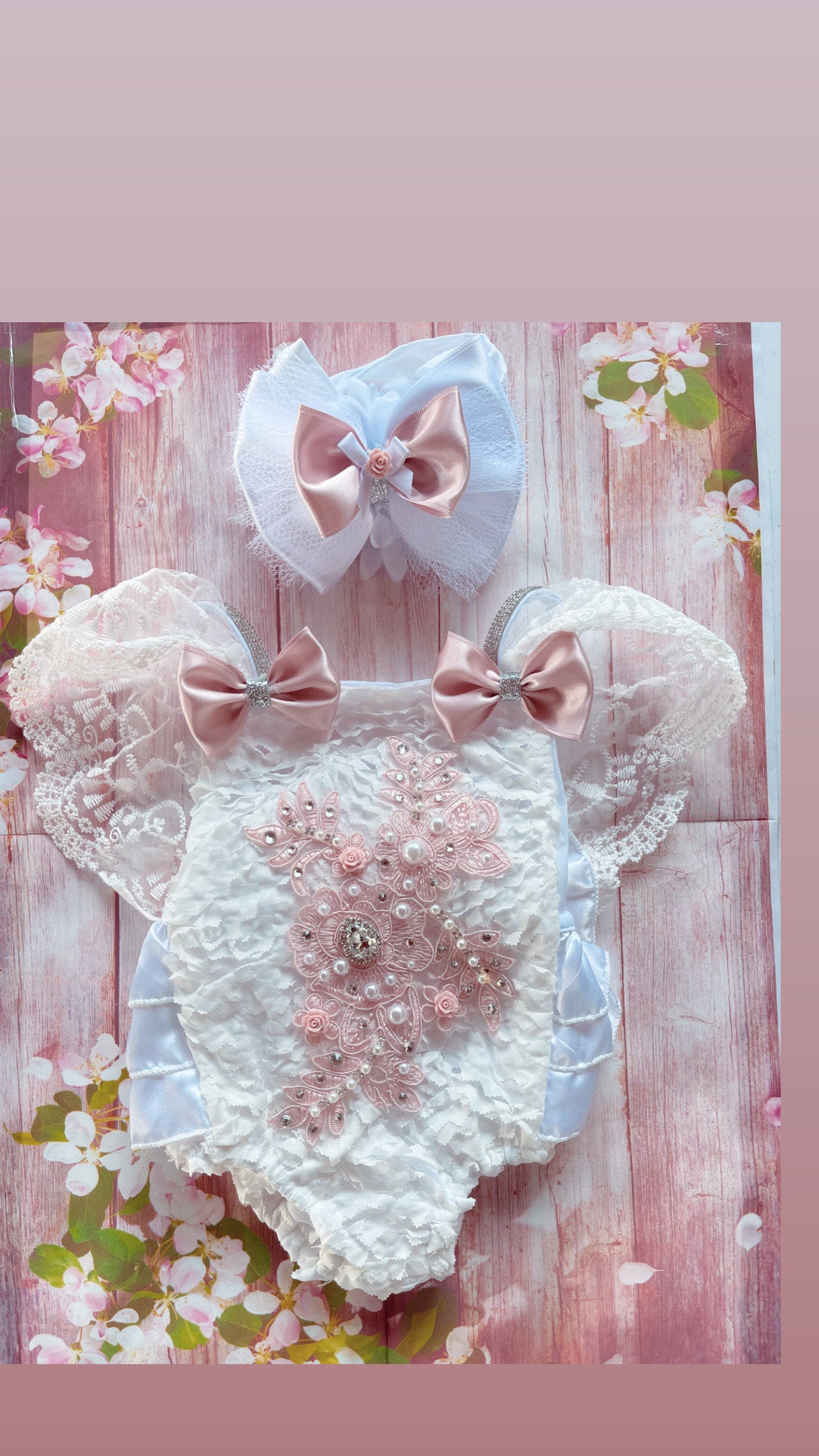 Dusty pink romper set