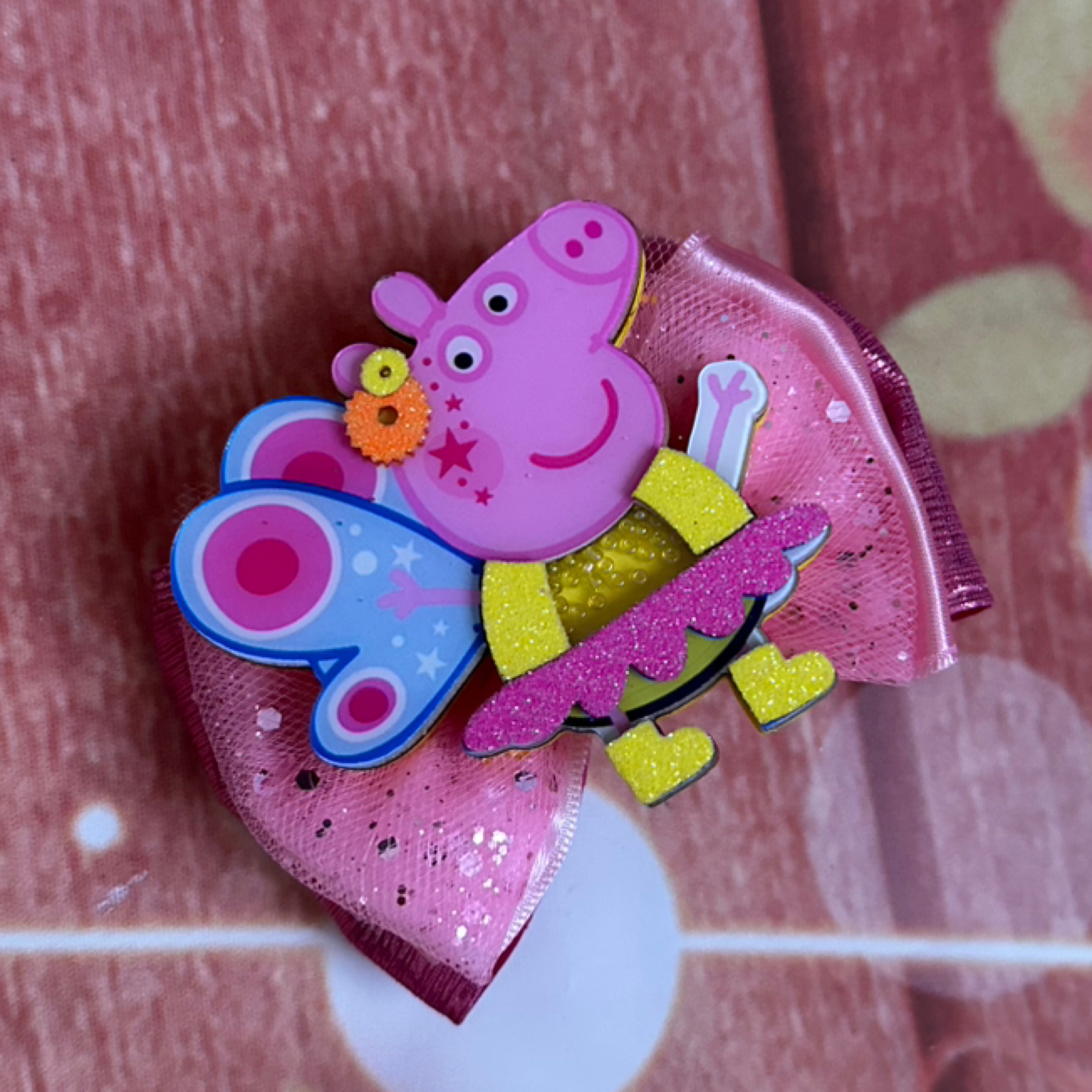 Peppa pig piggy size bow