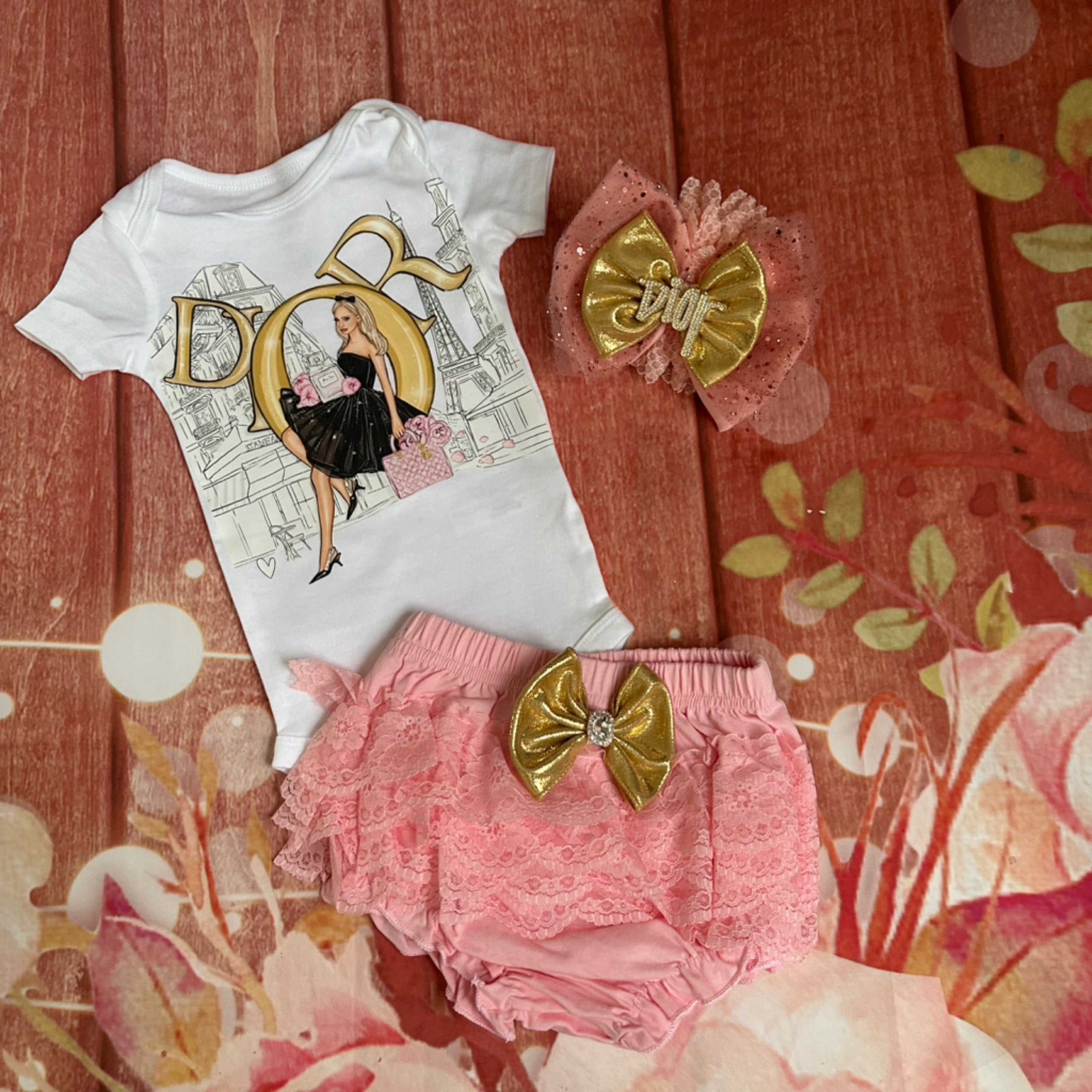 9/12 baby bloomer set