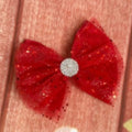 Red tulle 5 inch bow